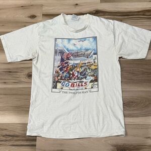 Vintage 90s Buffalo Bills Tom Irish Twelfth Man Shirt NFL Football Men’s Large
